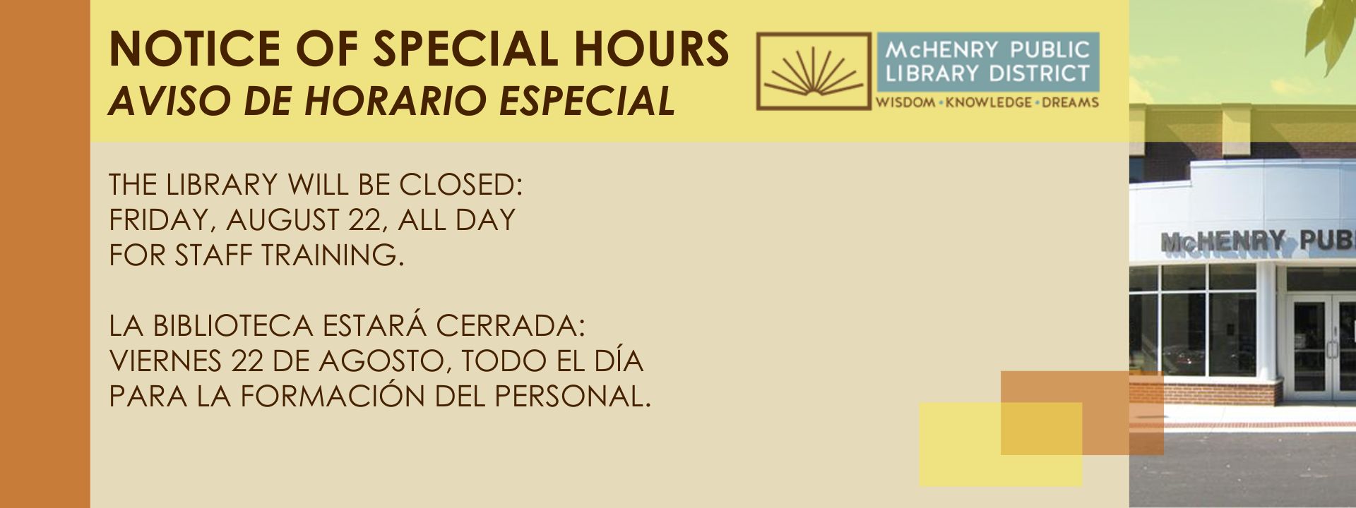 Closed August 22